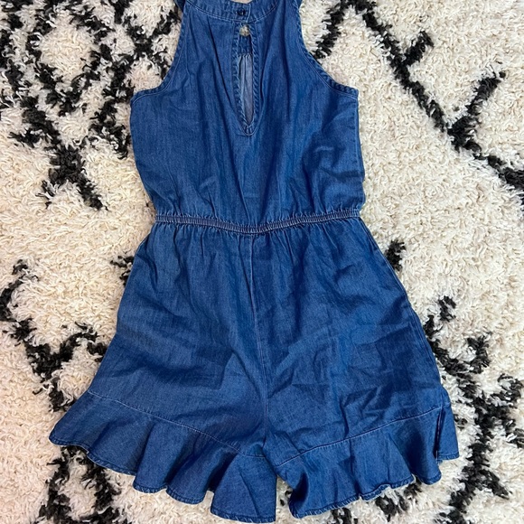 Girls denim looking romper - Picture 2 of 3